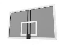 Щит баскетбольный игровой закалённое стекло AVIX на металлической раме 1800х1050 мм 2.54