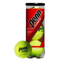 Мяч теннисный Penn Coach 3B,арт.524306, уп.3 шт, сукно, нат.резина, желтый