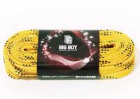 Шнурки для коньков BIG BOY Comfort Line с пропиткой BB-LACES-CL-244YL, полиэстер, 244 см, желтый