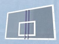 Щит баскетбольный игровой цельный из оргстекла 8 мм эконом, 1800х1050 мм на металлической раме 2.52