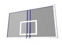 Щит баскетбольный игровой цельный из оргстекла AVIX, 1800х1050 мм на металлической раме 2.53