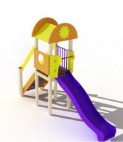 Детский игровой комплекс серии солнышко Лето (скат пластиковый) Н-1200 ДИО 03010