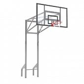 Стойка баскетбольная уличная усиленная со щитом из оргстекла, кольцом и сеткой SP D 413