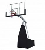 Баскетбольная мобильная стойка 180x105 см стекло