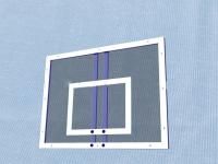 Щит баскетбольный тренировочный из оргстекла 10 мм AVIX, 1200х900 мм на металлической раме 2.55
