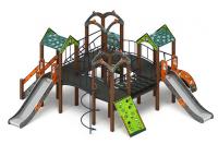 Игровой комплекс Дворик детства ДИК 2.01.4.01-01 H=1200