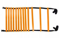 Лестница для тренировок ЛК-6, дл. 6 м, шир. 51 см, пластик, полиэстер, оранжево-черный