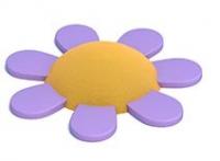 Резиновая фигура Цветок из TPV крошки для детских площадок