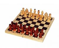 Шахматы обиходные лакированные с доской 300*160*35