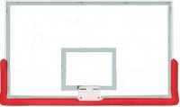 Щит баскетбольный профессиональный, закаленное стекло 10 мм, металлическая рама, 1800х1050 мм IMP-A467