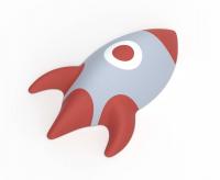 Уличная объемная фигура из резиновой крошки «Ракета»