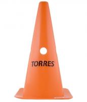 Конус тренировочный TORRES TR1009, пластик, высота 30 см, с отв. для штанги TORRES, оранжевый