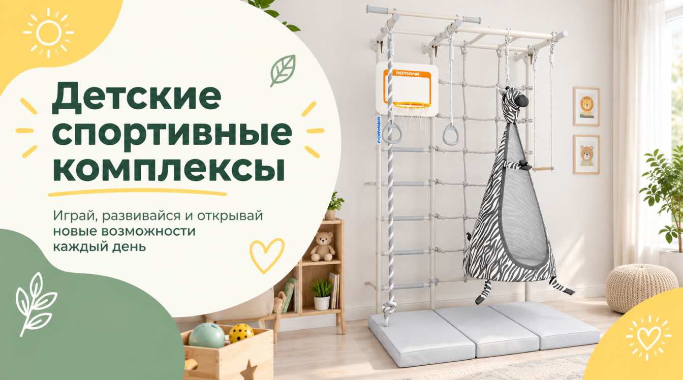 Домашние спортивные комплексы ROMANA