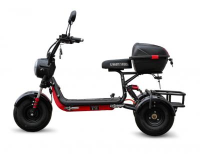 Электротрицикл WHITE SIBERIA TRIKE MINI BLACK 1500W Шоссейные колёса