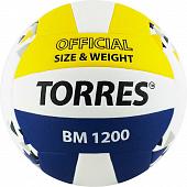Мяч волейбольный TORRES BM1200, V42035, р.5, синт.кожа (микрофибра), клееный