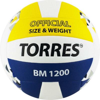 Мяч волейбольный TORRES BM1200, V42035, р.5, синт.кожа (микрофибра), клееный