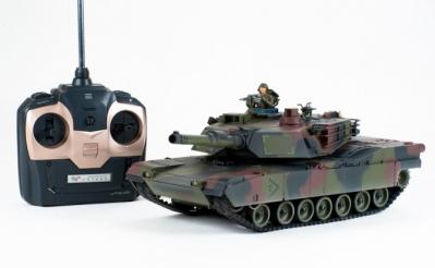 Радиоуправляемый танк Abrams, 1:24, камуфляж NATO, пневмо пушка RC8126