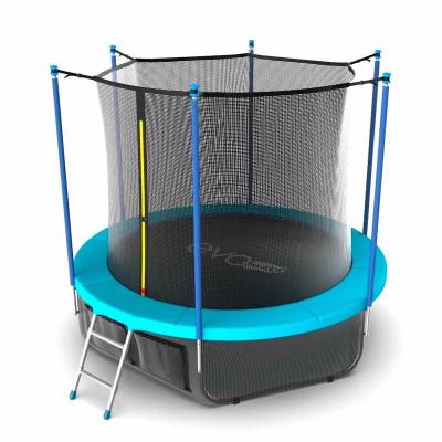 Батут с внутренней сеткой и лестницей + нижняя сеть EVO JUMP Internal диаметр 12ft (Wave/Sky)