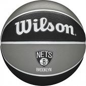 Мяч баскетбольный WILSON NBA Team Tribute Brooklyn Nets WTB1300XBBRO, р.7, резина, бут. кам, черн-сер