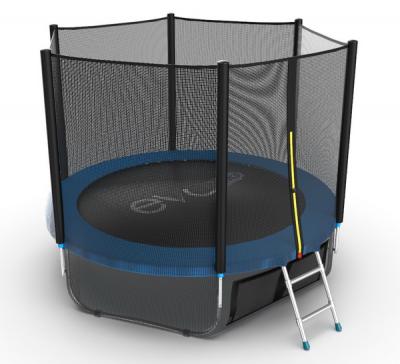 Батут EVO JUMP External + Lower net 8ft с внешней сеткой и лестницей + нижняя сеть