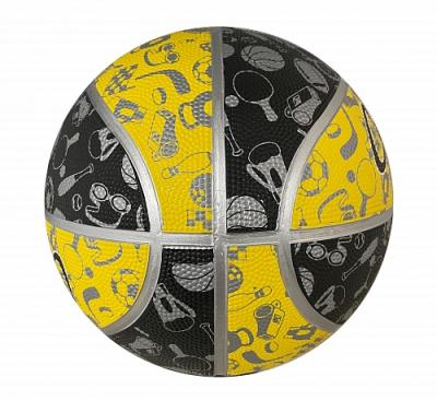 Мяч баскетбольный Larsen Style Black/Yellow