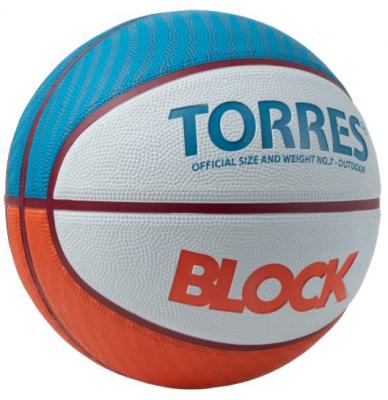 Мяч баскетбольный TORRES Block B023167, размер 7