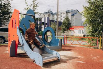Игровой модуль с песочницей и горкой Romana 115.54.00