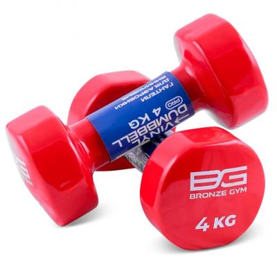 Гантели для аэробики виниловые BRONZE GYM, 4 кг., пара