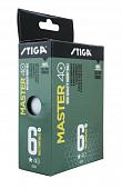 Мяч для настольного тенниса Stiga Master ABS 1*,1111-2410-06, диаметр 40+мм, упаковка 6 шт 