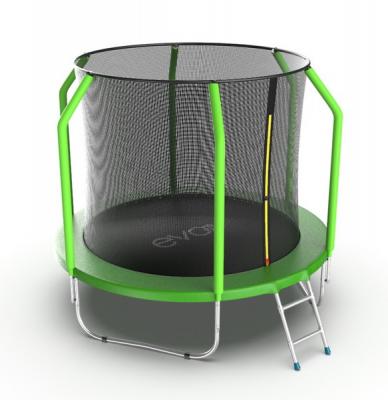 Батут с внутренней сеткой и лестницей EVO Jump Cosmo 8ft