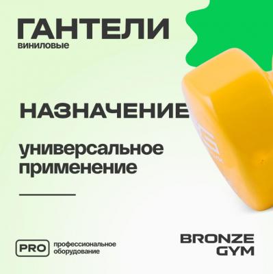 Гантели для аэробики виниловые BRONZE GYM, 2 кг., пара.