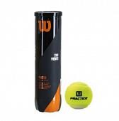 Мяч теннисный WILSON Tour Practice WRT114500, техн. NanoPlay, пласт. банка, 4 мяча