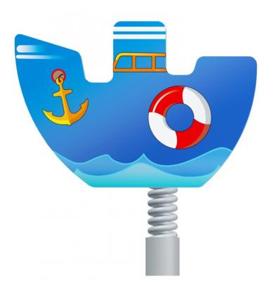 Качалка на пружине Пароходик ИО 04-201
