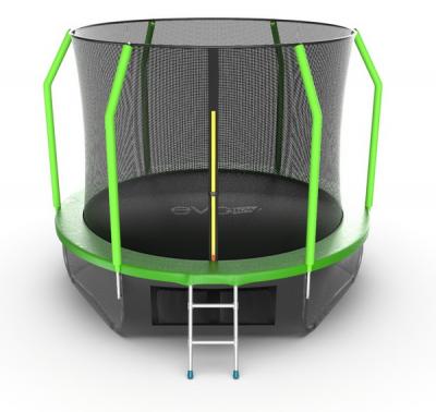 Батут EVO Jump Cosmo 10ft Lower net с внутренней сеткой и лестницей + нижняя сеть