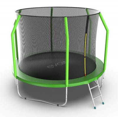 Батут с внутренней сеткой и лестницей EVO Jump Cosmo 10ft