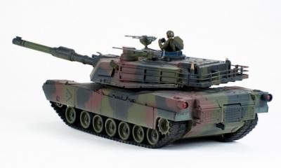 Радиоуправляемый танк Abrams, 1:24, камуфляж NATO, пневмо пушка RC8126