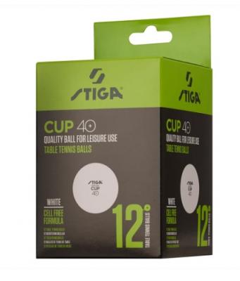 Мяч для настольного тенниса STIGA Cup ABS, упак. 12шт