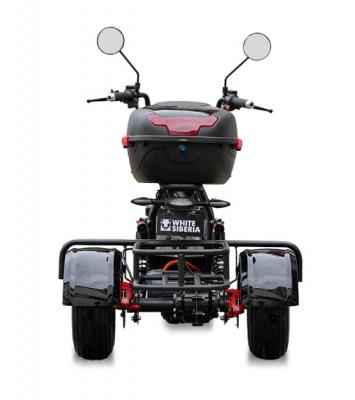 Электротрицикл WHITE SIBERIA TRIKE MINI BLACK 1500W Шоссейные колёса
