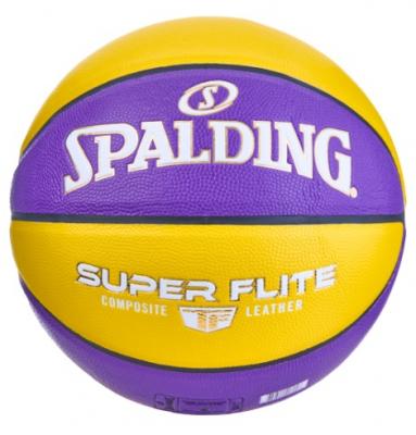Мяч баскетбольный Spalding Super Flite, Цвет Желто-фиолетовый