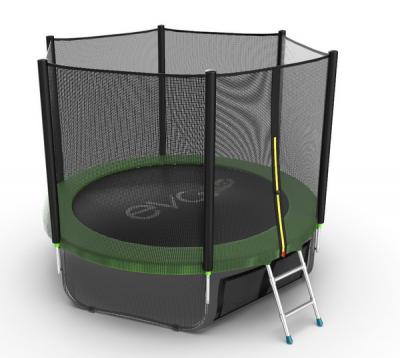 Батут EVO JUMP External + Lower net 8ft с внешней сеткой и лестницей + нижняя сеть