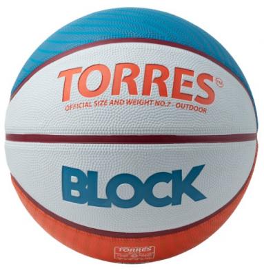 Мяч баскетбольный TORRES Block B023167, размер 7