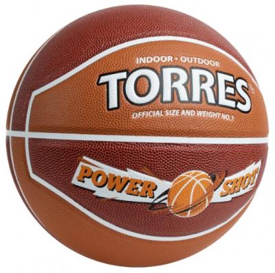 Мяч баскетбольный TORRES Power Shot B323187, размер 7