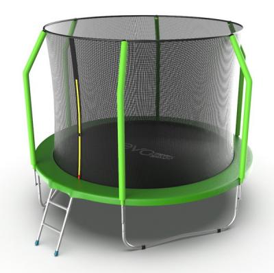 Батут с внутренней сеткой и лестницей EVO Jump Cosmo 10ft
