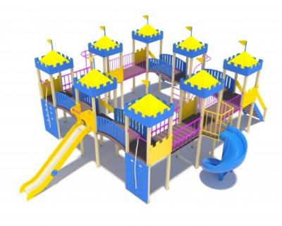 Детский игровой комплекс Сити Н-2000 (винтовой скат), Н-1500 ДИО 13070