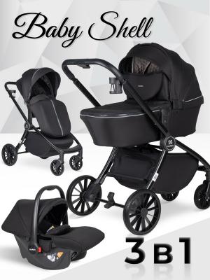 Коляска модульная  3в1 Baby shell 2024 Black/черный BBS-001