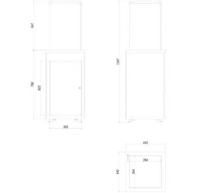 Газовый нагреватель PATIO MINI/G31/37MBAR/B - белое стекло, с пультом ДУ 91186