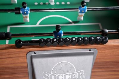Игровой стол - футбол "PlayOff" (140х73х88см) коричнево-серый