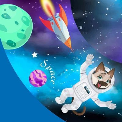 Тюбинг KETT-UP дизайнерский БЕLКА и SТРЕЛКА В КОСМОСЕ KU705