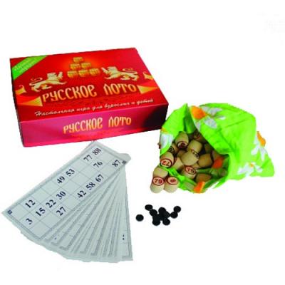 Игра "Русское лото" дерево/пластик