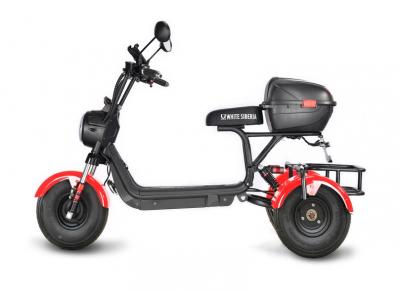 Электротрицикл WHITE SIBERIA TRIKE MINI RED 1500W Шоссейные колёса
